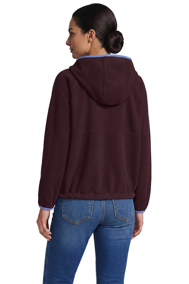 Anyweather RainDefense Hooded Half Zip Fleece Pullover, Alternate, color, Lush Burgundy