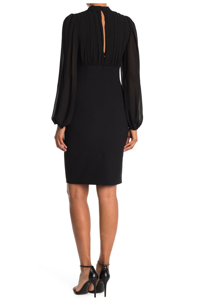 Vince Camuto Chiffon Long Sleeve Crepe Dress, Alternate, color,