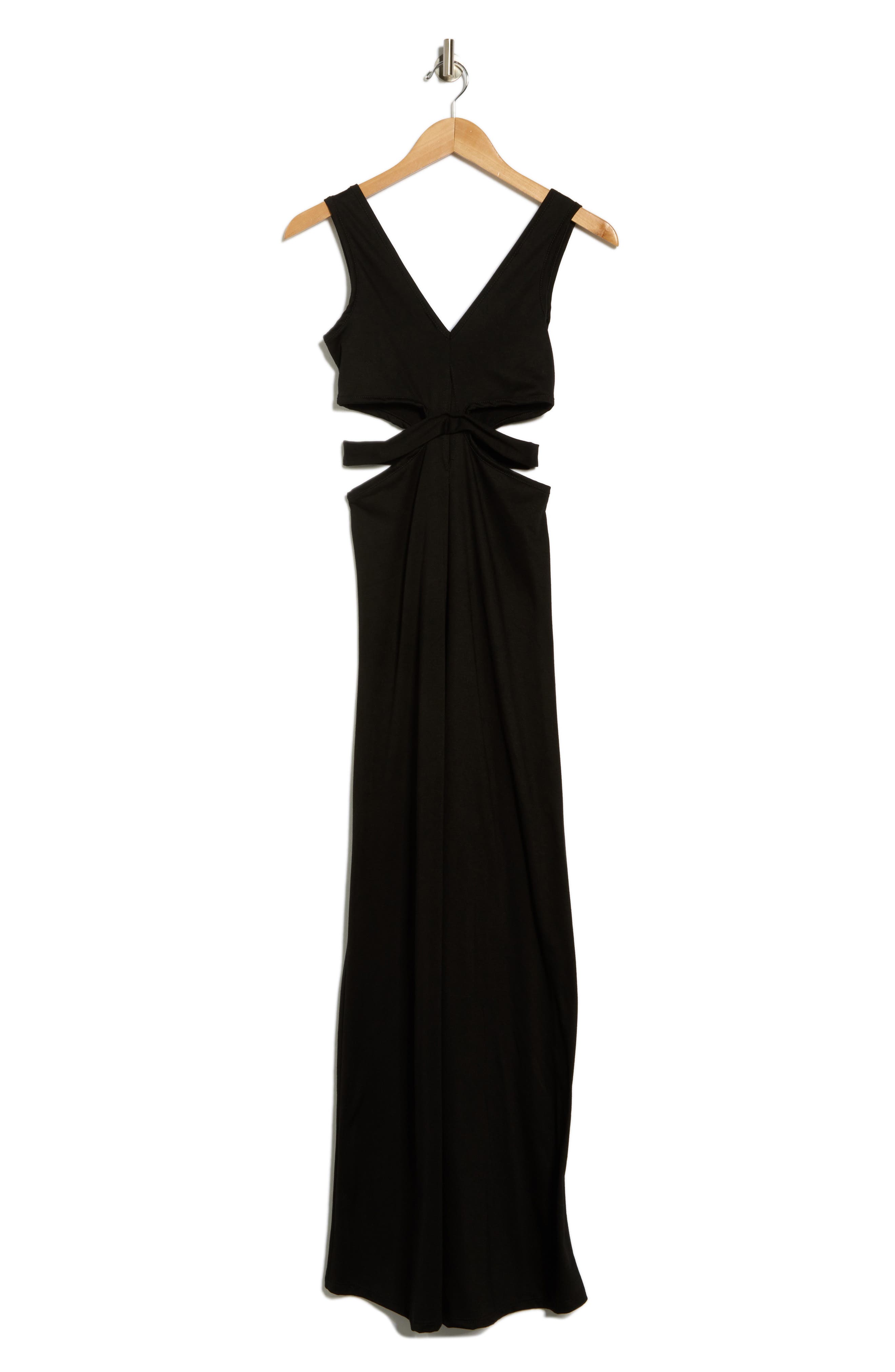 GO COUTURE Cutout Jersey Maxi Dress