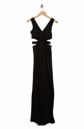 GO COUTURE Cutout Jersey Maxi Dress