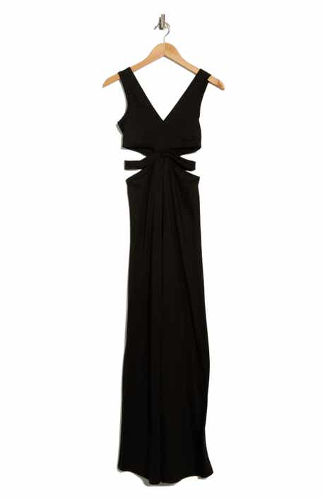 GO COUTURE Cutout Jersey Maxi Dress