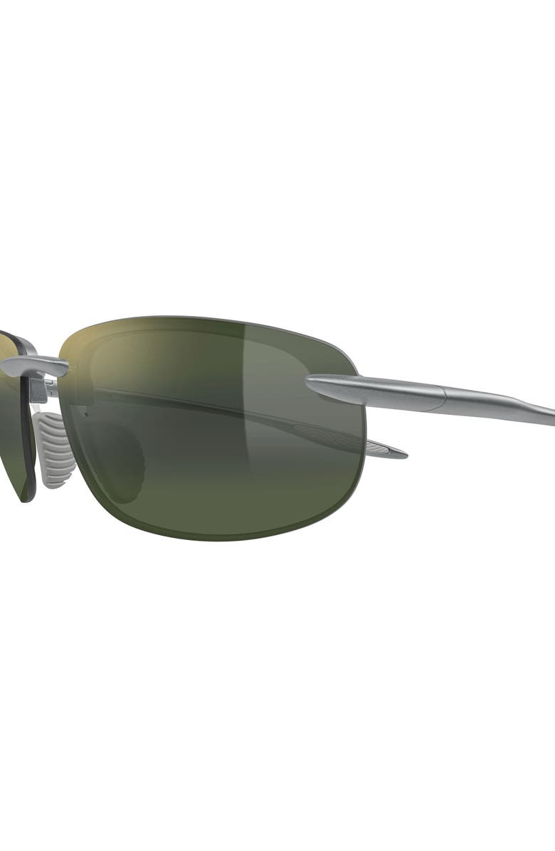 Maui Jim Hookipa Ultra 63mm PolarizedPlus2<sup>®</sup> Oval Sunglasses, Alternate, color, Grey