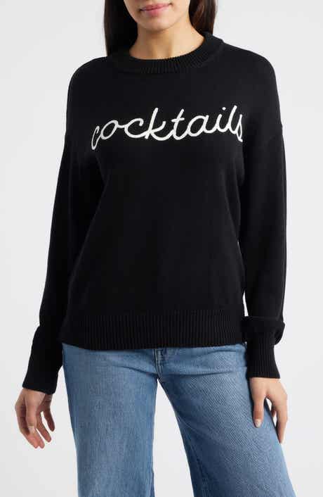 Bobeau Cocktails Cotton Sweater