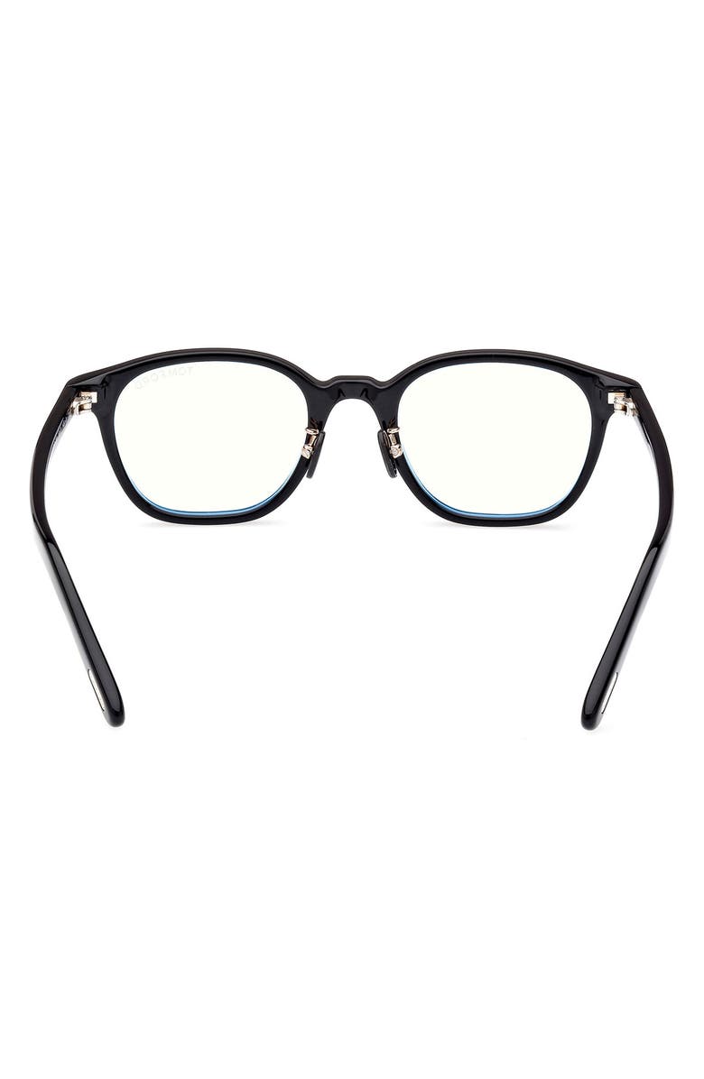 TOM FORD 49mm Square Blue Light Blocking Glasses, Alternate, color, 
