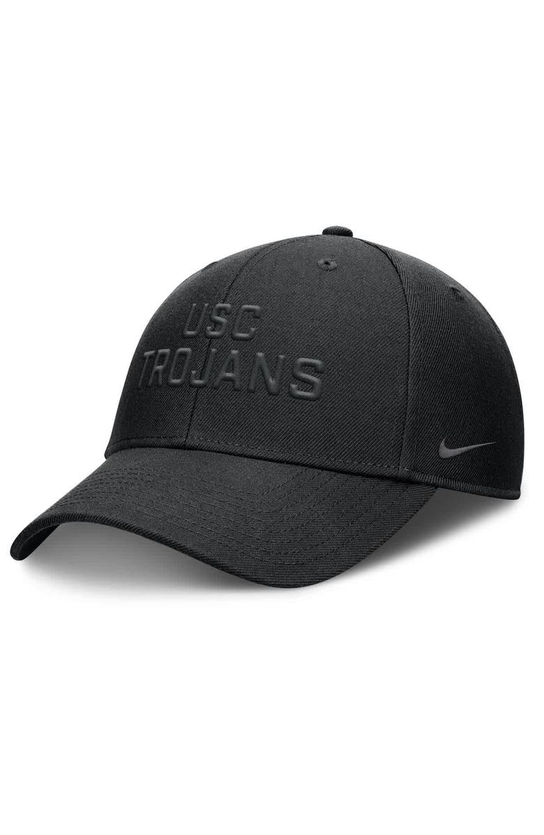 Nike Men's Nike Black USC Trojans Rise Practice Adjustable Hat, Main, color,