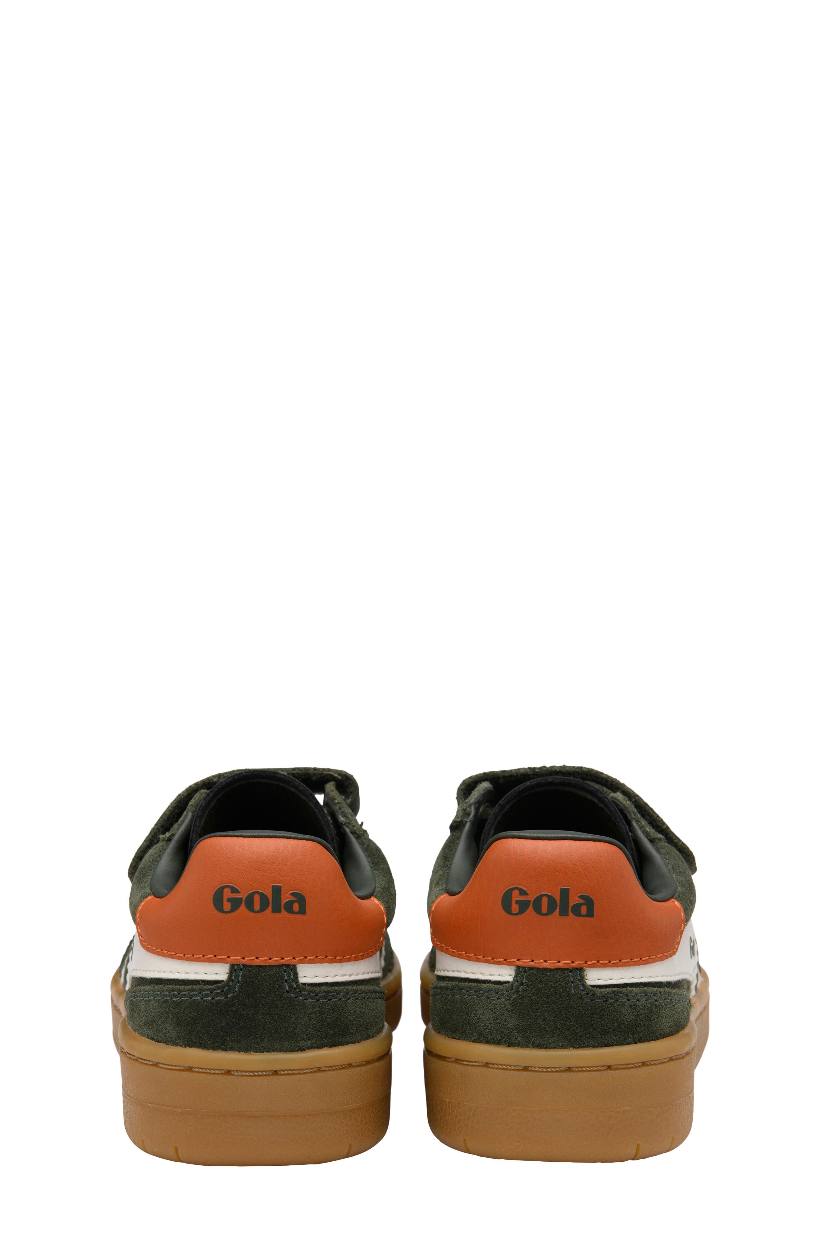 Kids' Viper Strap Sneaker, Alternate, color, DARK KHAKU/ OFF WHITE/ ORANGE