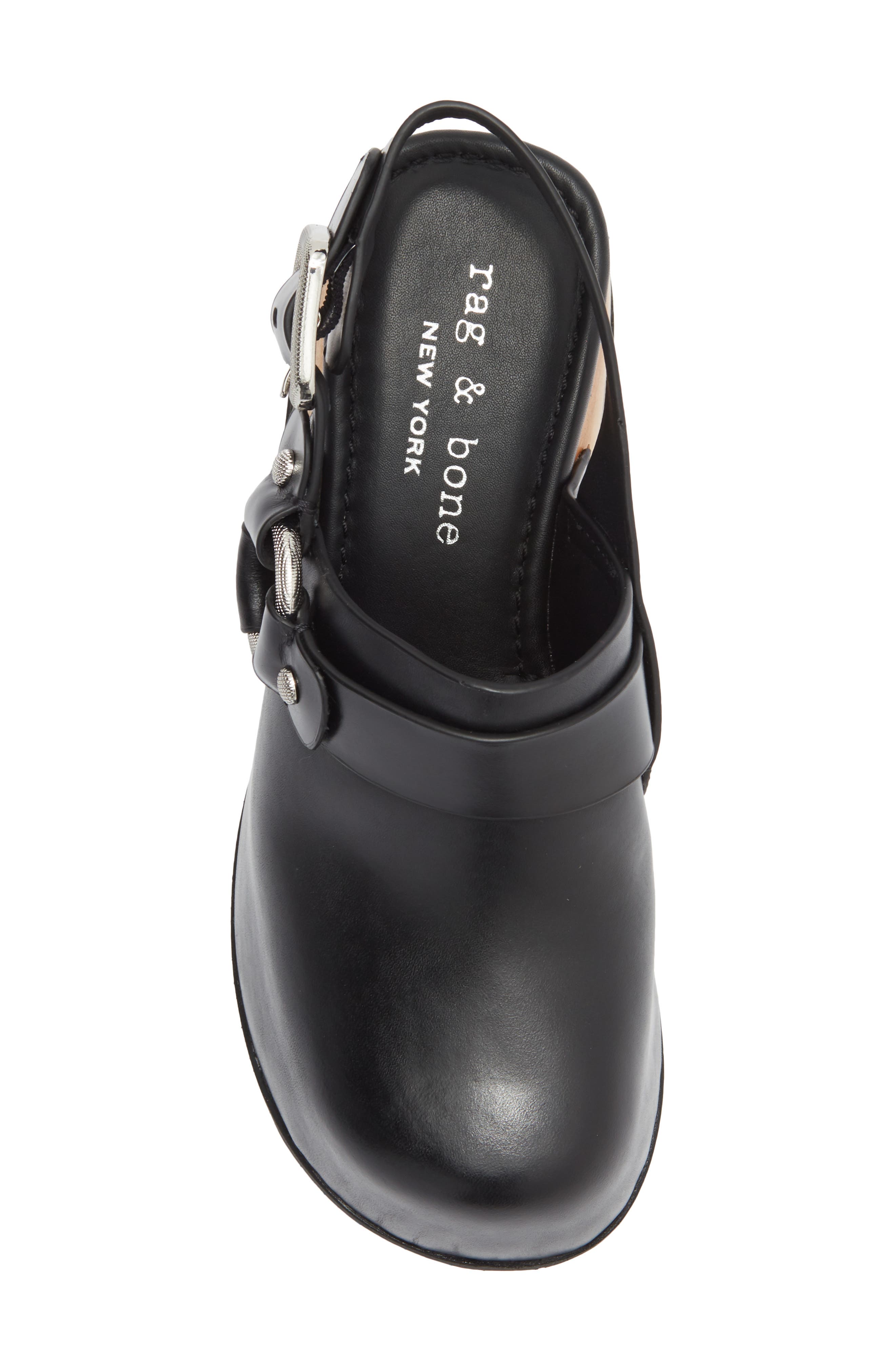 rag & bone Farrah Harness Clog, Alternate, color, Black