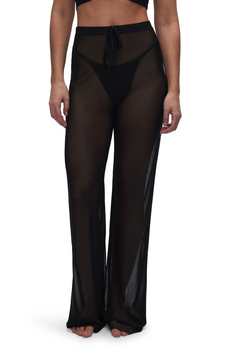 Mesh Wide Leg Pant, Main, color, BLACK001