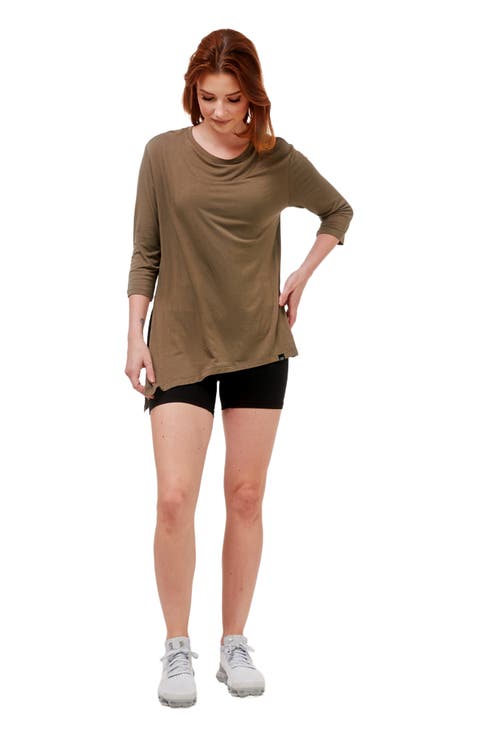 Anen Side Tie 3/4 Sleeve Top