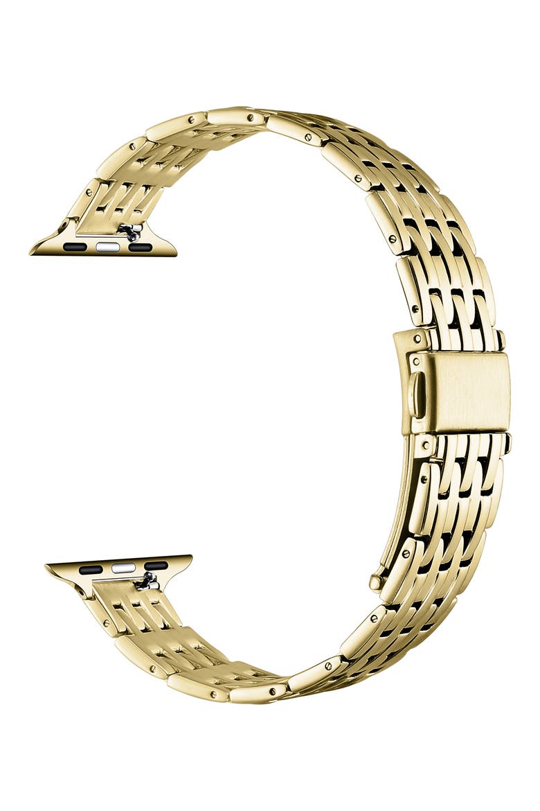 Eleanor Stainless Steel Apple Watch® Watchband, Alternate, color, GOLD