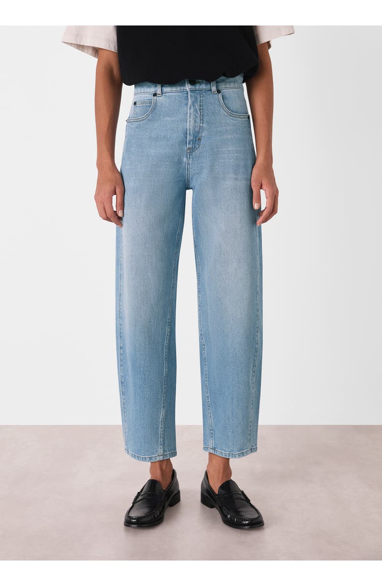 Whistles Stretch Barrel Leg Jean, Main, color, Light Wash