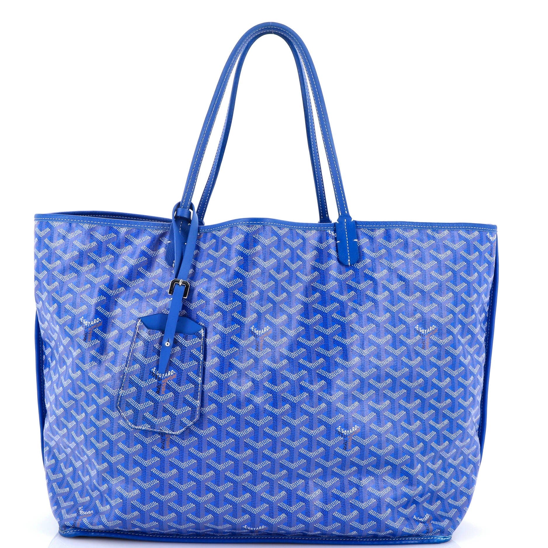 Pre-Owned Goyard Anjou Reversible Tote Coated Canvas GM, Main, color, Blue