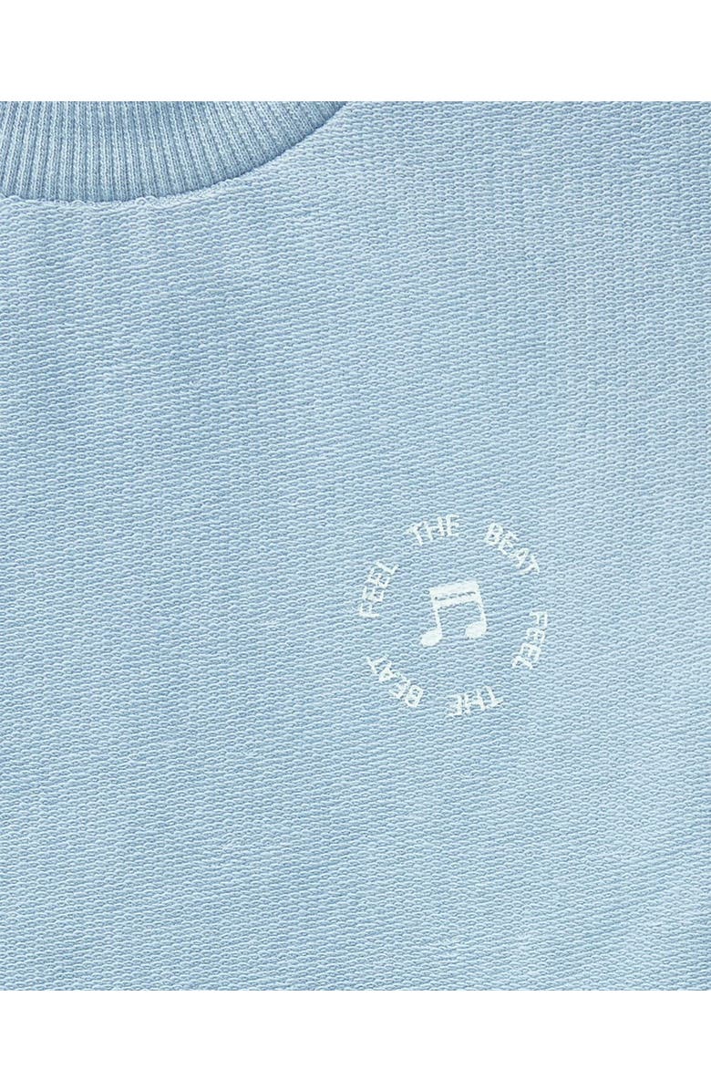 MiniMoi 2 Piece Baby and Toddler Stretch Cotton Tee and Shorts Set, Alternate, color, Blue Fog