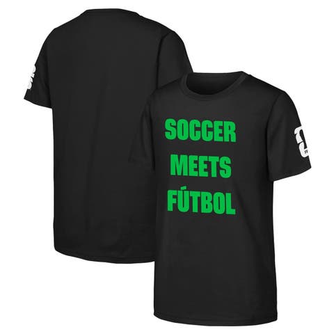 Men
s Black FIFA World Cup 2026 Soccer Meets Futbol T-Shirt