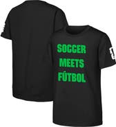 Outerstuff Men's Black FIFA World Cup 2026 Soccer Meets Futbol T-Shirt
