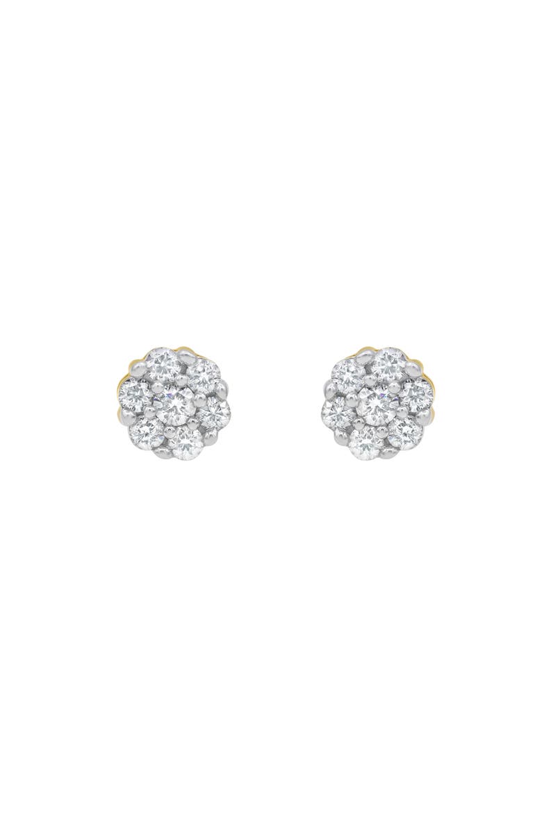 LuvMyJewelry Meadow 14K Yellow Gold Cluster Lab Grown Diamond Unisex Earrings - 0.21 Cts, Alternate, color, 14K Yellow Gold