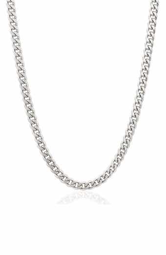 INVICTA Mens' 6mm Curb Link Chain Necklace