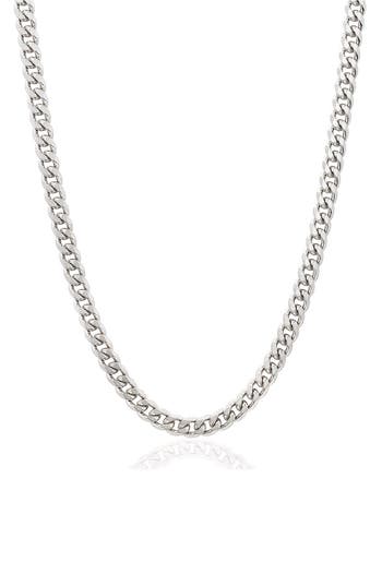 West Coast Jewelry Mens' 6mm Curb Link Chain Necklace In Silver
