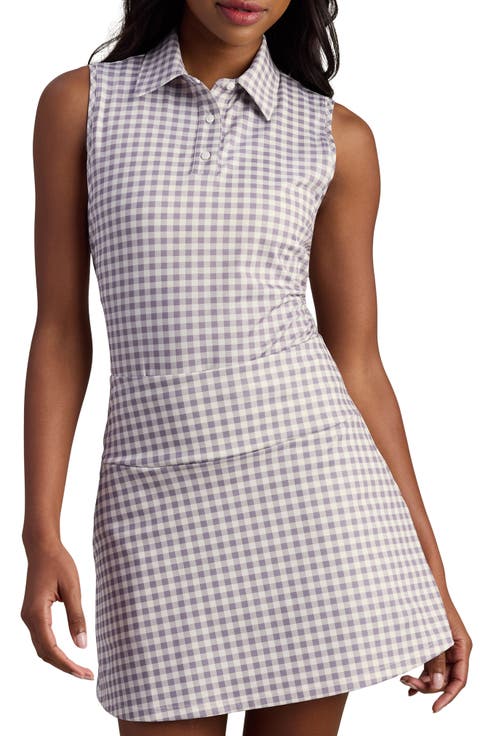 Court Gingham Sleeveless Polo