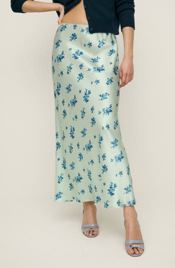 Reformation Layla A-line Silk Skirt