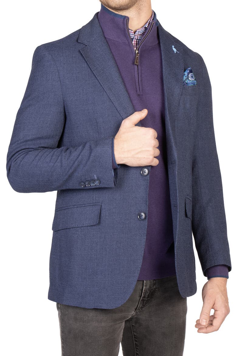 Slub Textured Sport Coat, Main, color, NAVY