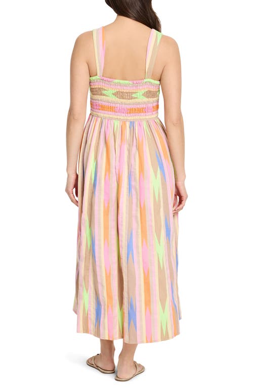Nic + Zoe Nic+zoe Heat Wave Sadie Stripe Sundress In Pink Multi