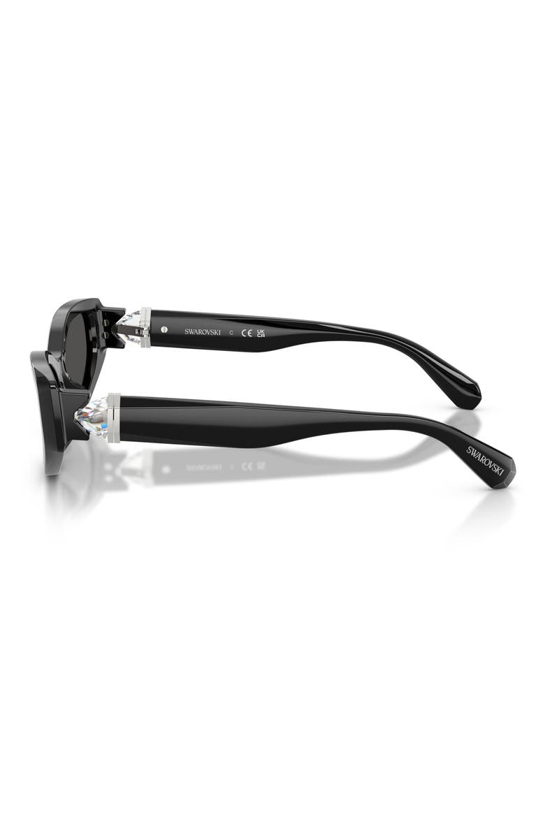 55mm Cat Eye Sunglasses, Alternate, color, BLACK / DARK GREY