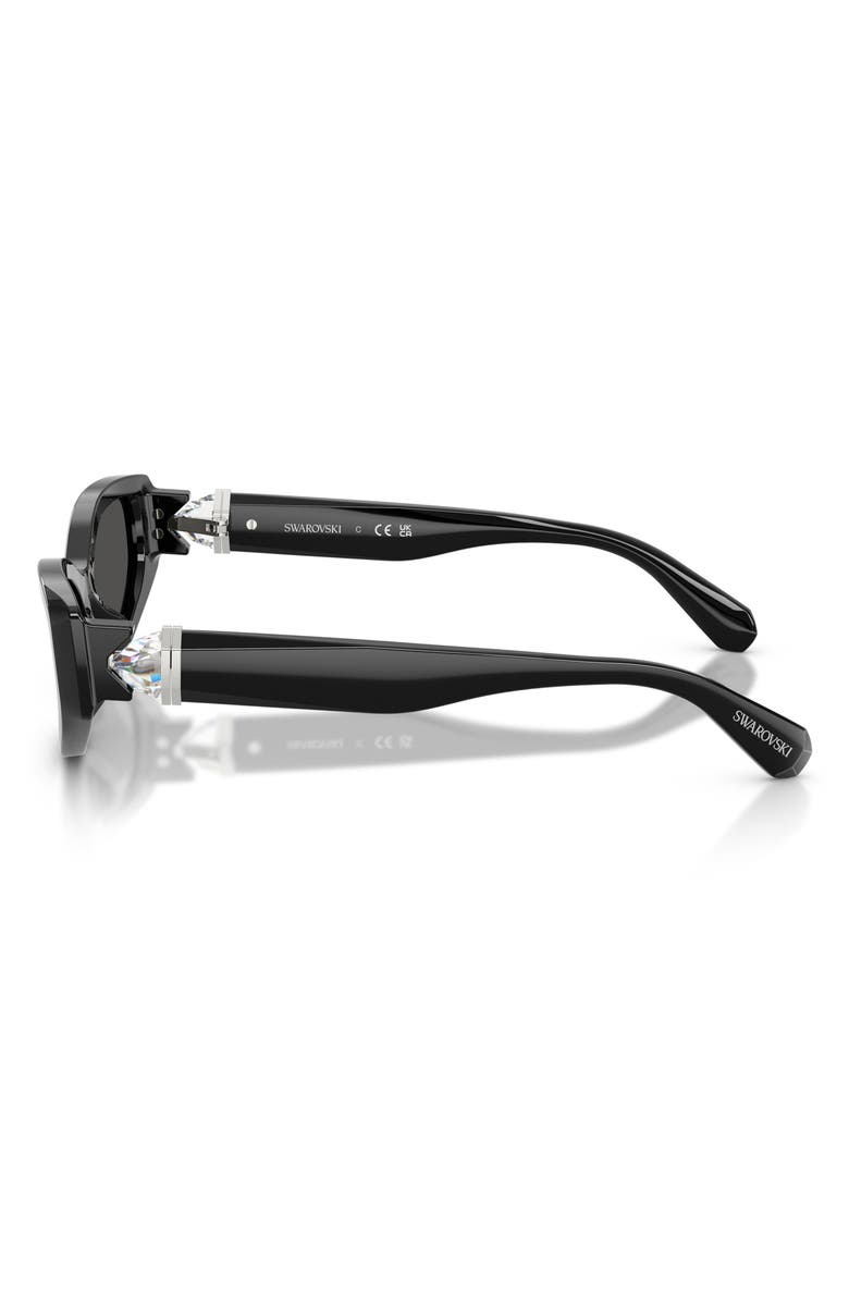 Swarovski 55mm Cat Eye Sunglasses, Alternate, color, Black / Dark Grey
