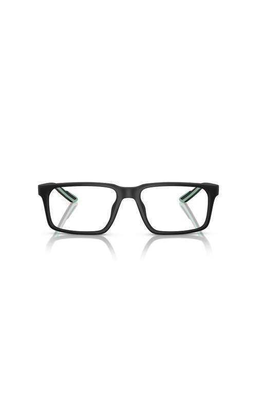 Armani Exchange 55mm Rectangle Optical Glasses In Black