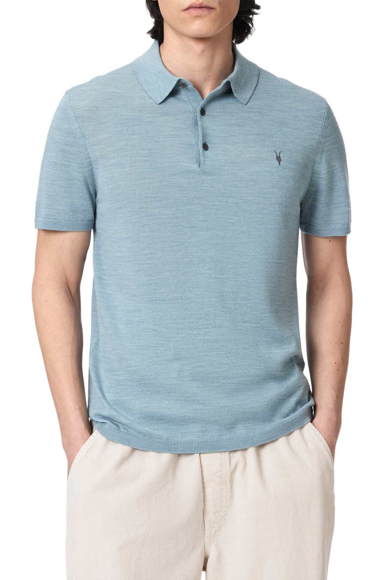 Mode Merino Wool Polo, Main, color, SALTON BLUE