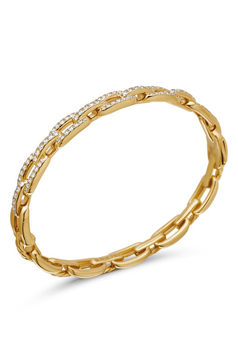 David Yurman Stax 18K Yellow Gold Chain Link Bracelet with Diamonds, Alternate, color, Yellow Gold/ Diamond