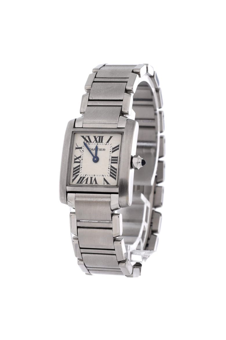Tank Francaise Quartz Watch Stainless Steel 20, Alternate, color, Metallic Silver