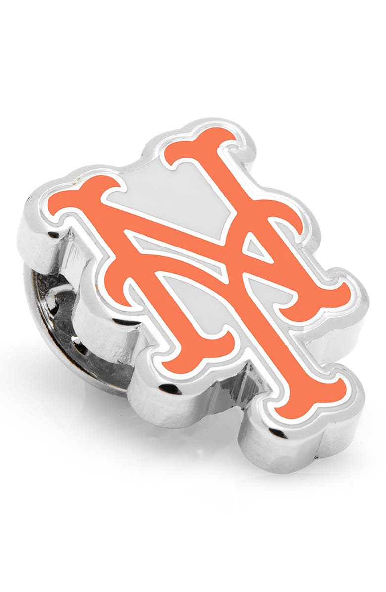 Cufflinks, Inc. MLB New York Mets Lapel Pin, Main, color, Orange