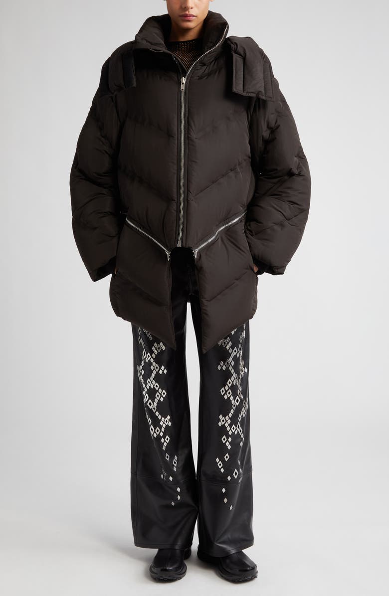 Dion Lee Snakeskin Studded Leather Pants, Alternate, color,