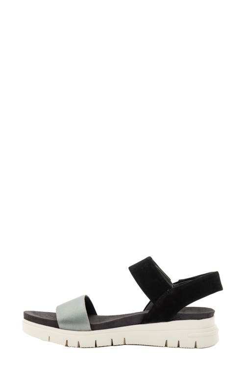 David Tate Goodie Comfort Wedge Slingback Sandal In Black