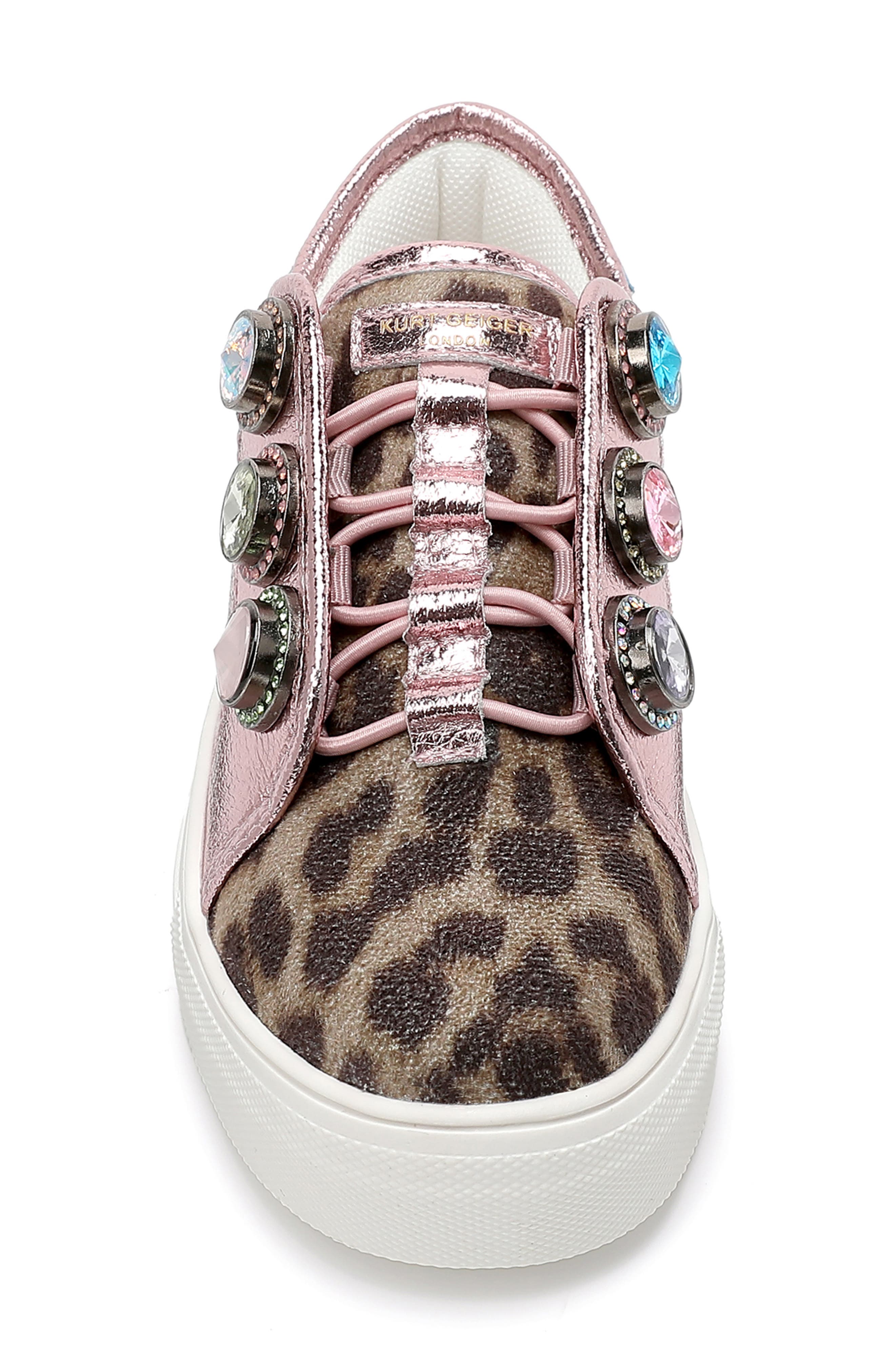 Kurt Geiger London Kids' Octavia Slip-On Sneaker, Alternate, color, Leopard Pink