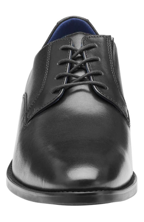 Johnston & Murphy Landry Plain Toe Derby In Black Full Grain