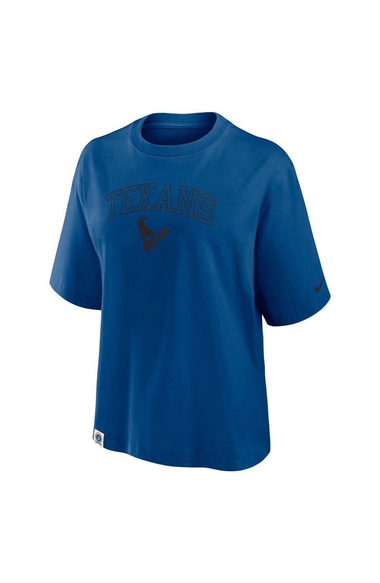 Nike Women's Nike Blue Houston Texans Glory Arch Boxy T-Shirt, Alternate, color, Blue