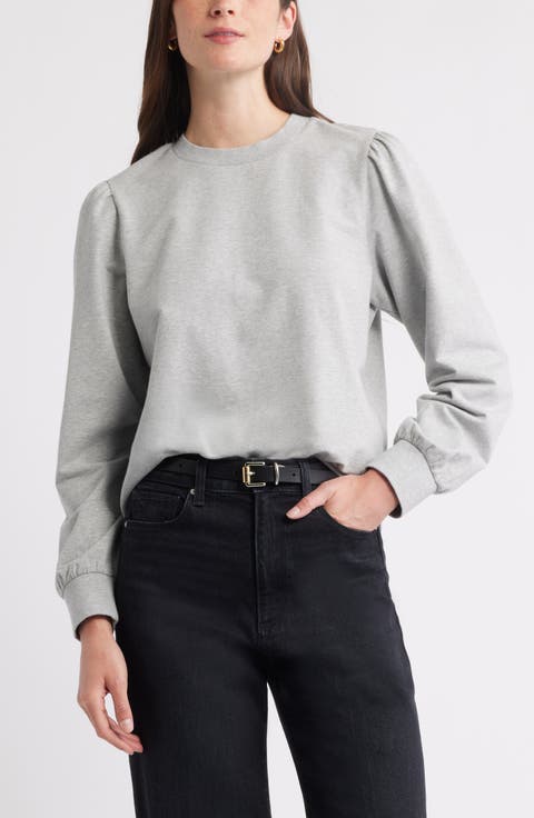 Puff Shoulder Sweatshirt