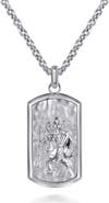Gabriel & Co. Men's Modern Relics Saint Christopher Medallion Pendant Necklace