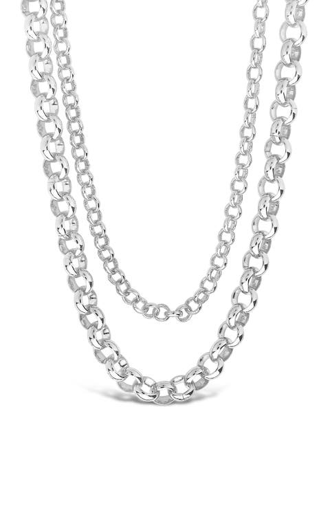 Bold Layered Rolo Chain Necklace