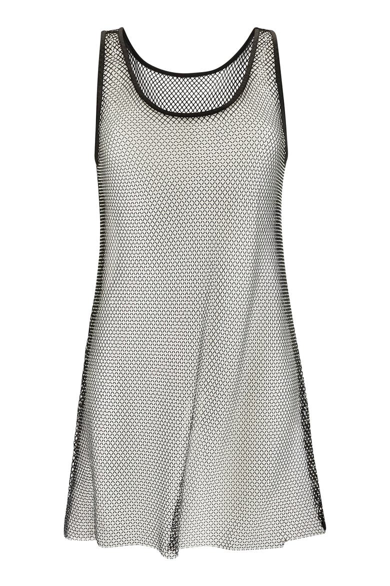 Rhinestone Mesh Negligee, Alternate, color, Black