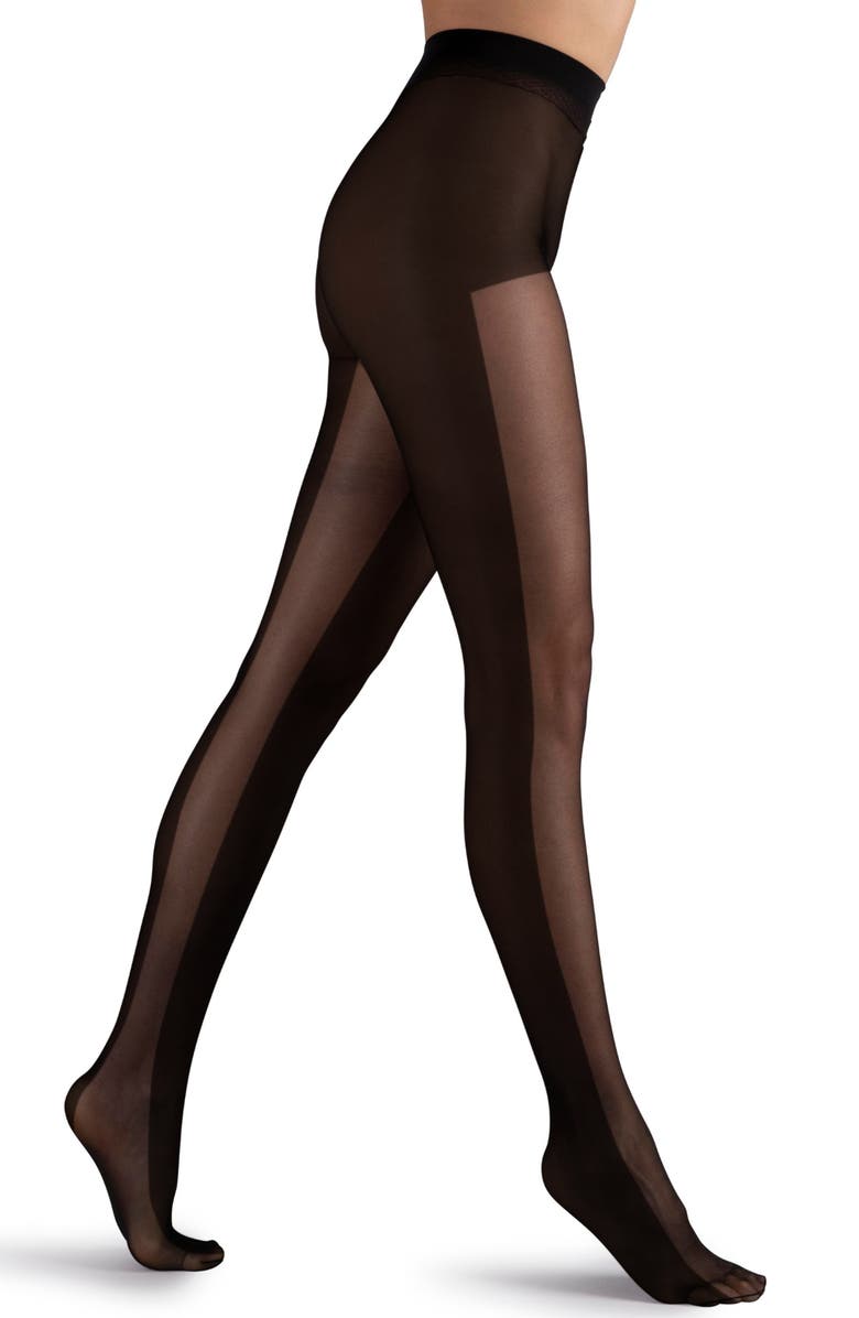 LECHERY<sup>®</sup> Half Sheer Half Opaque Tights, Alternate, color, 