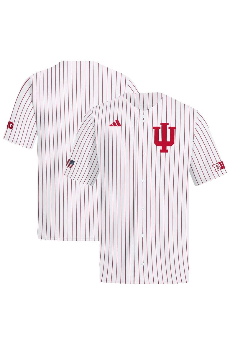 Men's adidas  White Indiana Hoosiers Home Replica Baseball Jersey, Main, color, White