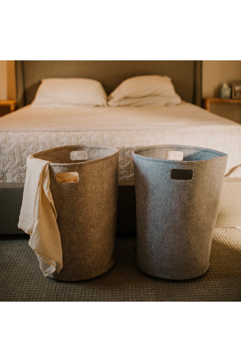 Felt Laundry Hamper, Alternate, color, Oatmeal