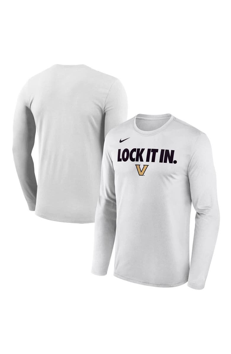 Nike Men's Nike  White Vanderbilt Commodores 2026 On-Court Bench Long Sleeve T-Shirt, Main, color, White