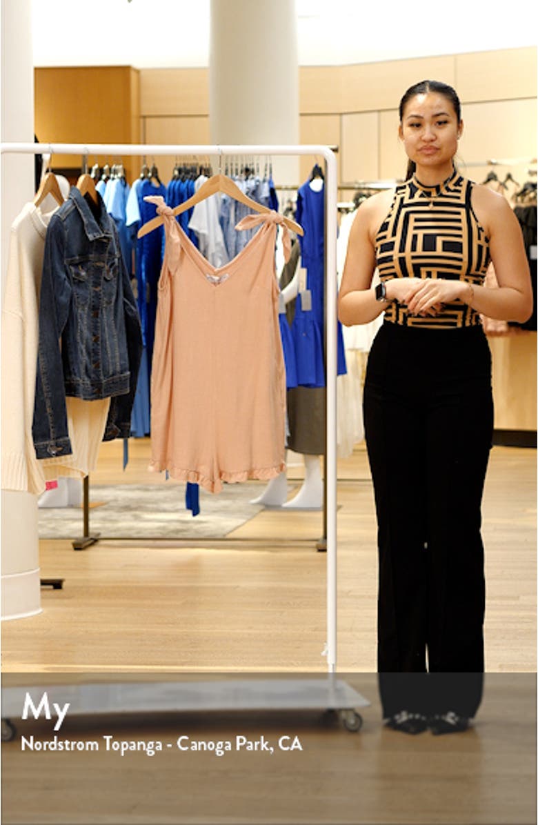 Lorelai Sleeveless Linen Romper, sales video thumbnail