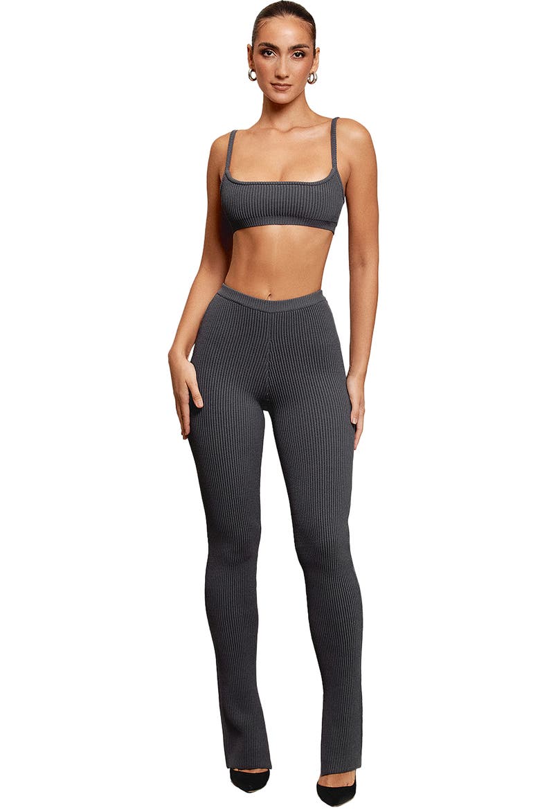 Mischa Rib Bralette, Alternate, color, DARK GREY