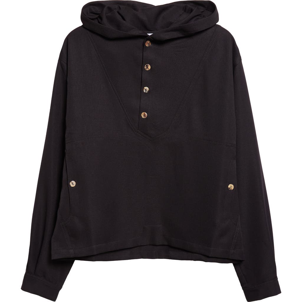 Kiko Kostadinov Slatina Henley Hoodie In Black