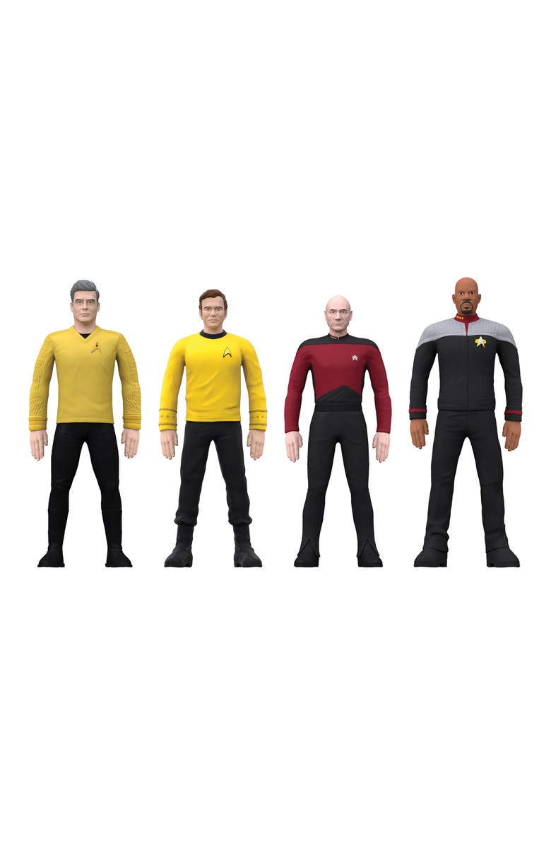 FleXfigs Star Trek Captains 4 Character Pack Ages, Main, color, Multicolored